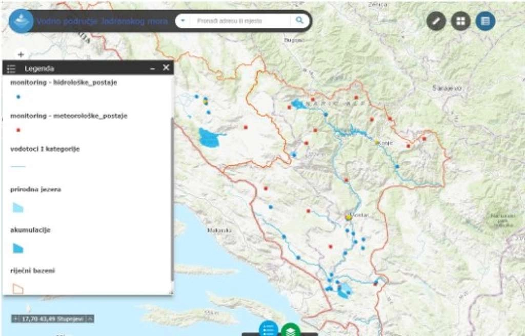 Izdano upozorenje na bujične i urbane poplave u Hercegovini zbog obilnih padavina