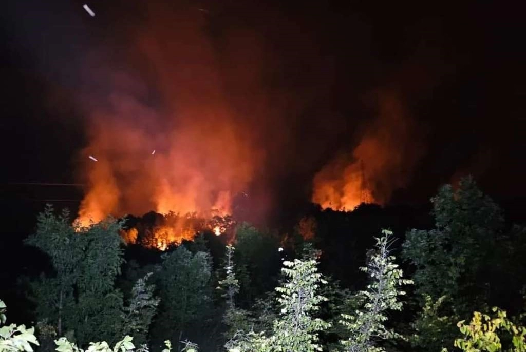 Aktivan požar kod Stoca, gore trava i nisko raslinje na nepristupačnom terenu