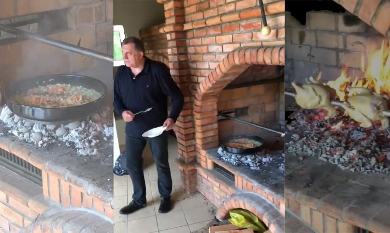 Pogledajte kako Dodik roštilja za 1. maj