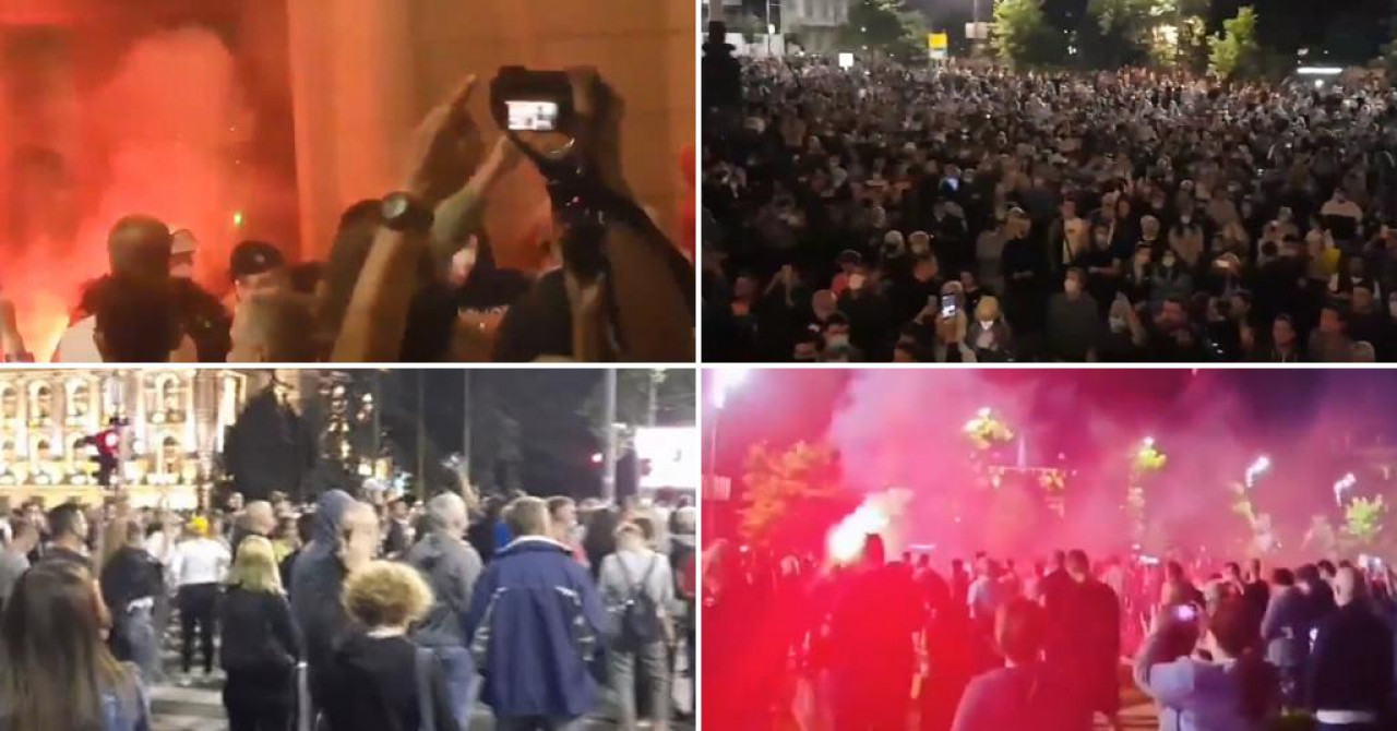 Kaos u Beogradu nakon novih Vučićevih mjera: Prosvjednici opet pokušali ući u Skupštinu