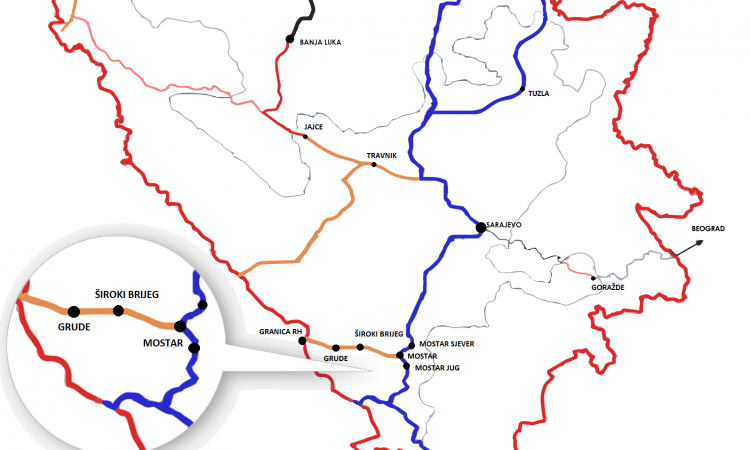 Projektira se brza cesta koja bi spojila Mostar s Hrvatskom