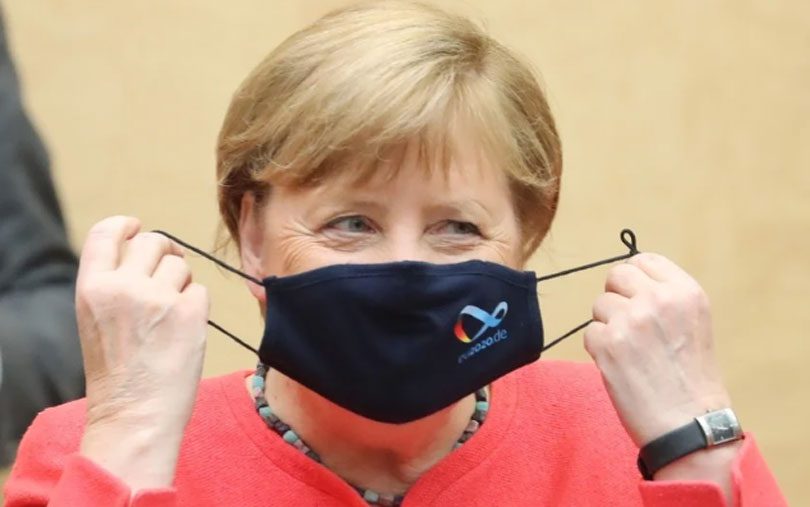 Merkel se po prvi put pojavila u javnosti sa zaštitnom maskom