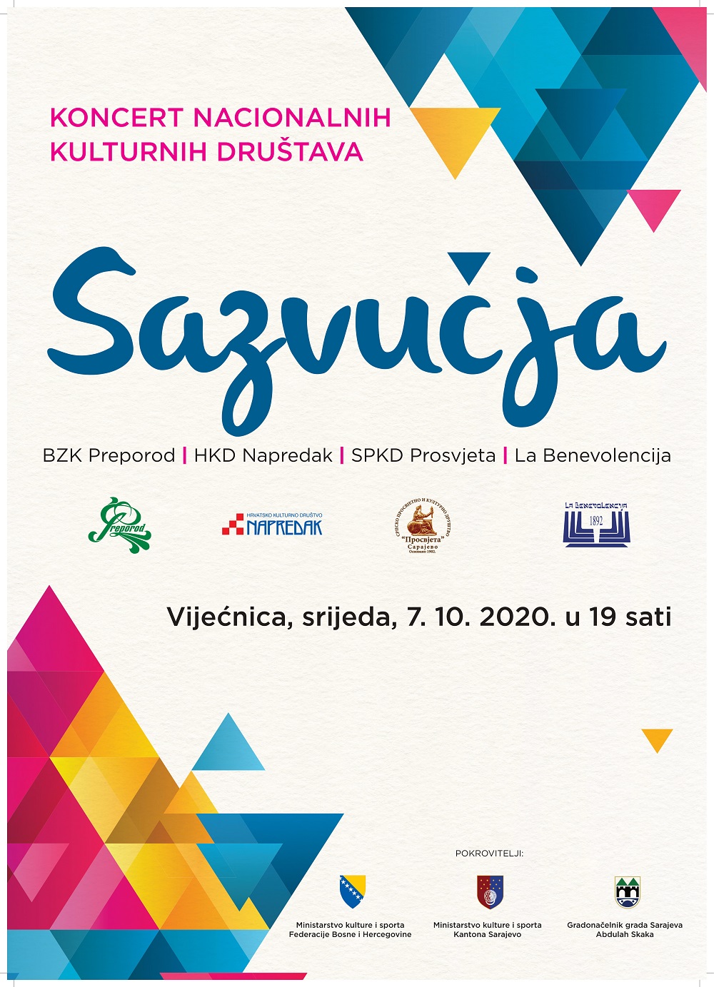 Koncert "Sazvučja" u organizaciji četiri nacionalna kulturna društva u Bosni i Hercegovini