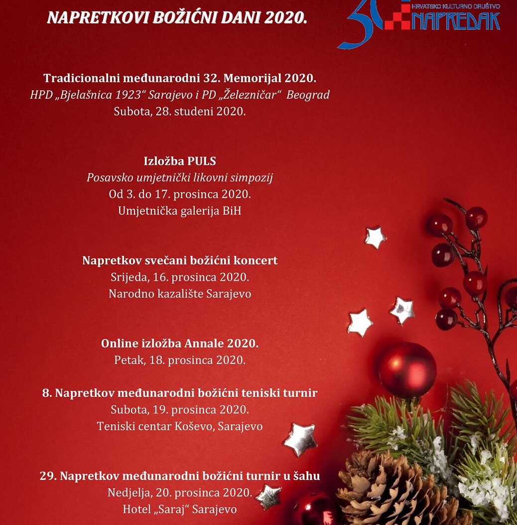 Napretkovi božićni dani i ove godine donose dašak božićne čarolije u Sarajevo
