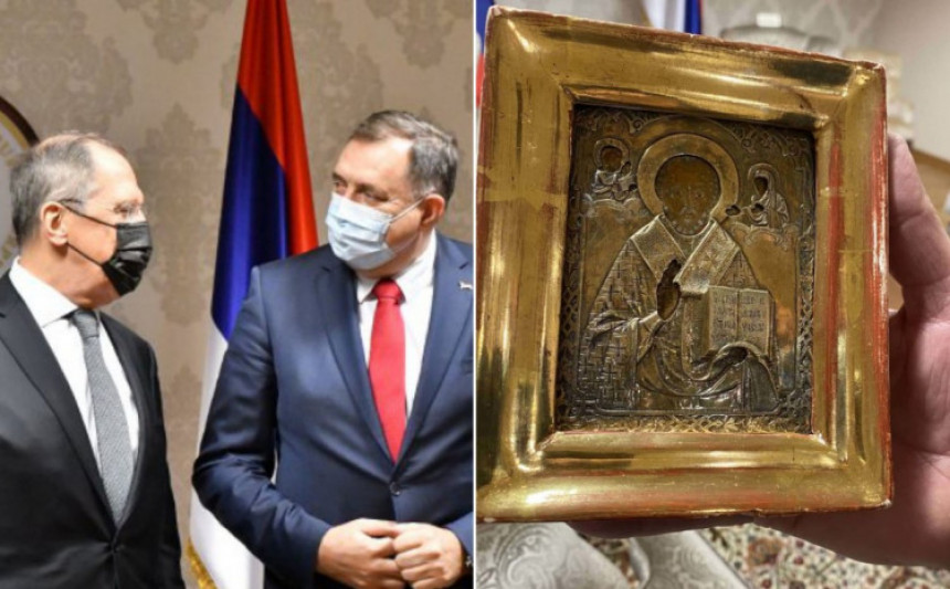 Dodikov savjetnik tvrdi: Ikona koja je poklonjena Lavrovu bila u vlasništvu obitelji iz Banje Luke