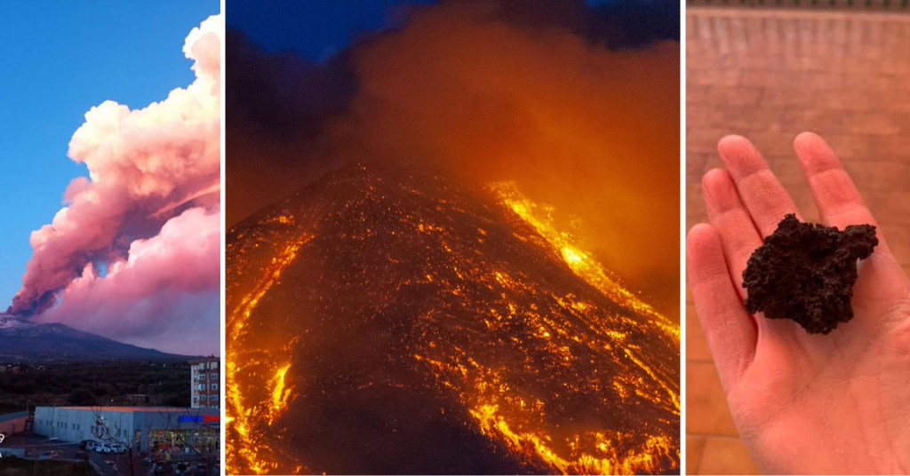 Nevjerojatni prizori sa Sicilije: Žestoka erupcija Etne, ulice zasute kamenjem veličine 10 cm