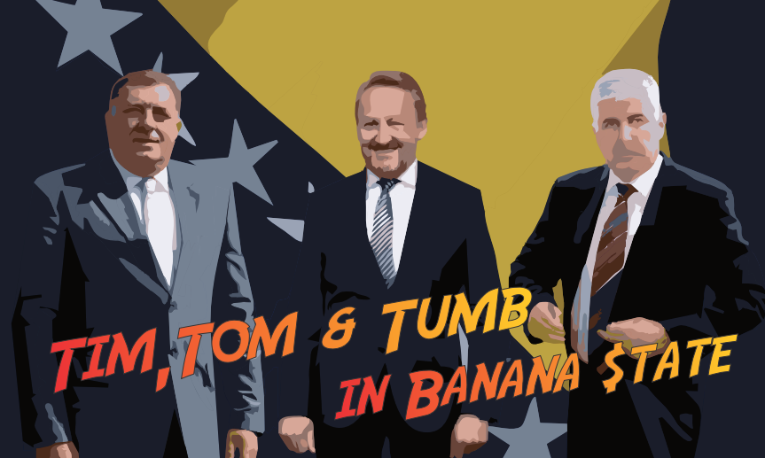 BiH kao 'Banana država', a Dodik, Izetbegović i Čović kao Tim, Tom i Tumb