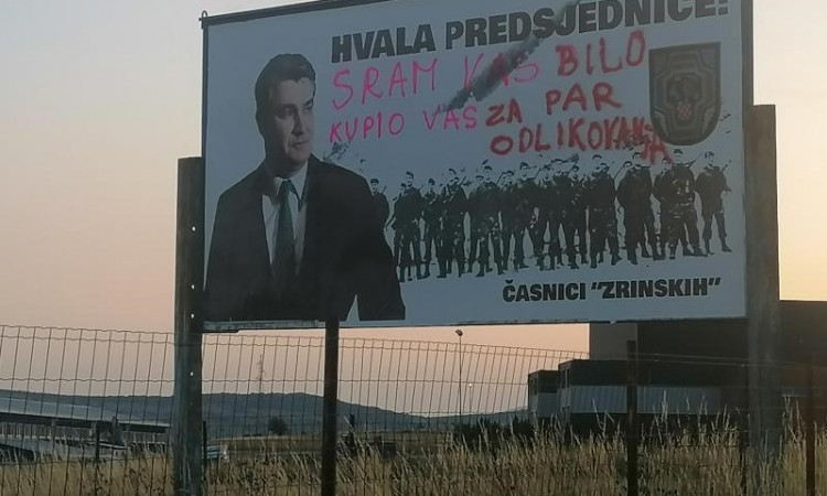 Milanović dobio plakat podrške, odmah je išaran