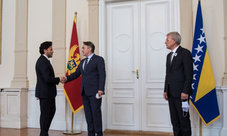 Komšić, Džaferović i Abazović zadovoljni prijateljskim odnosima BiH i Crne Gore