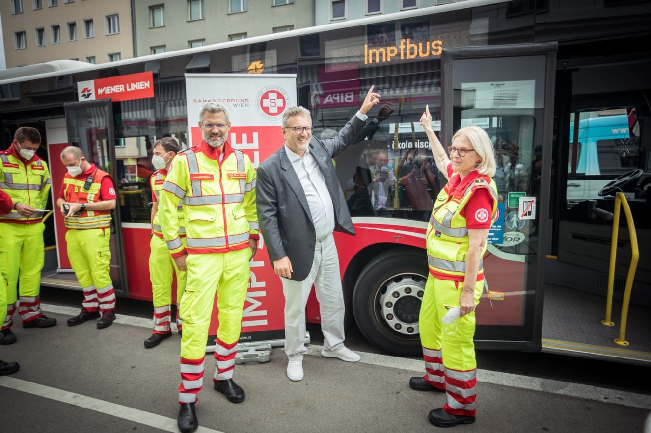 Beč: Cijepljenje u autobusima i Shopping centrima