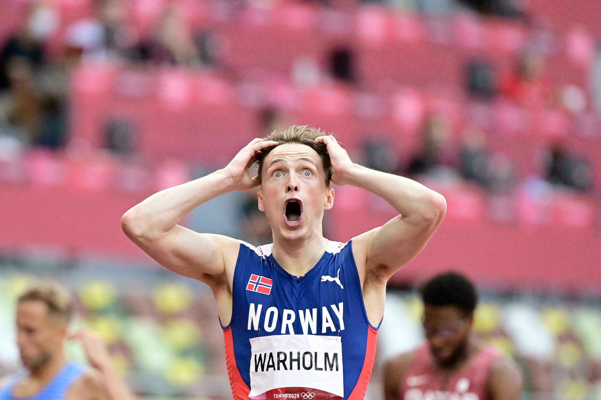 Норвегия легкая атлетика. Карстен Вархольм норвежский легкоатлет. Мировой рекорд на 400 метров с барьерами. Мировой рекорд в беге на 400 метров с барьерами у мужчин. Мировые рекорды росиян в лёгкой атлетике.