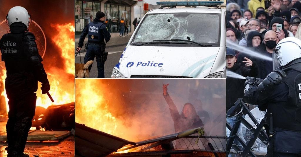 Potpuni kaos u glavnom gradu EU: Protest protiv mjera se pretvorio u ulični rat prosvjednika i policije