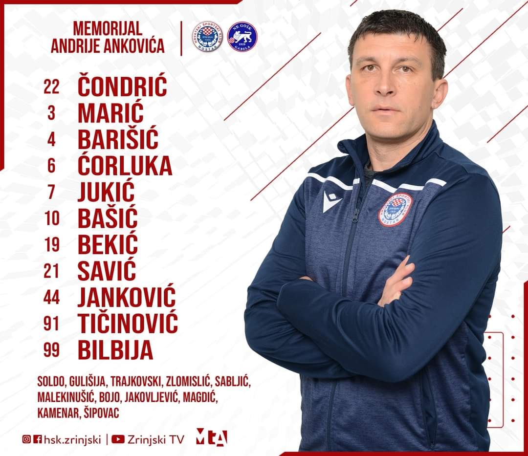 Zrinjski: Jakirović odredio startnih 11 za GOŠK