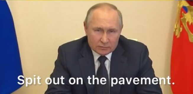 PUTIN: Rusi će gamad i izdajnike ispljunuti na pločnik poput muhe