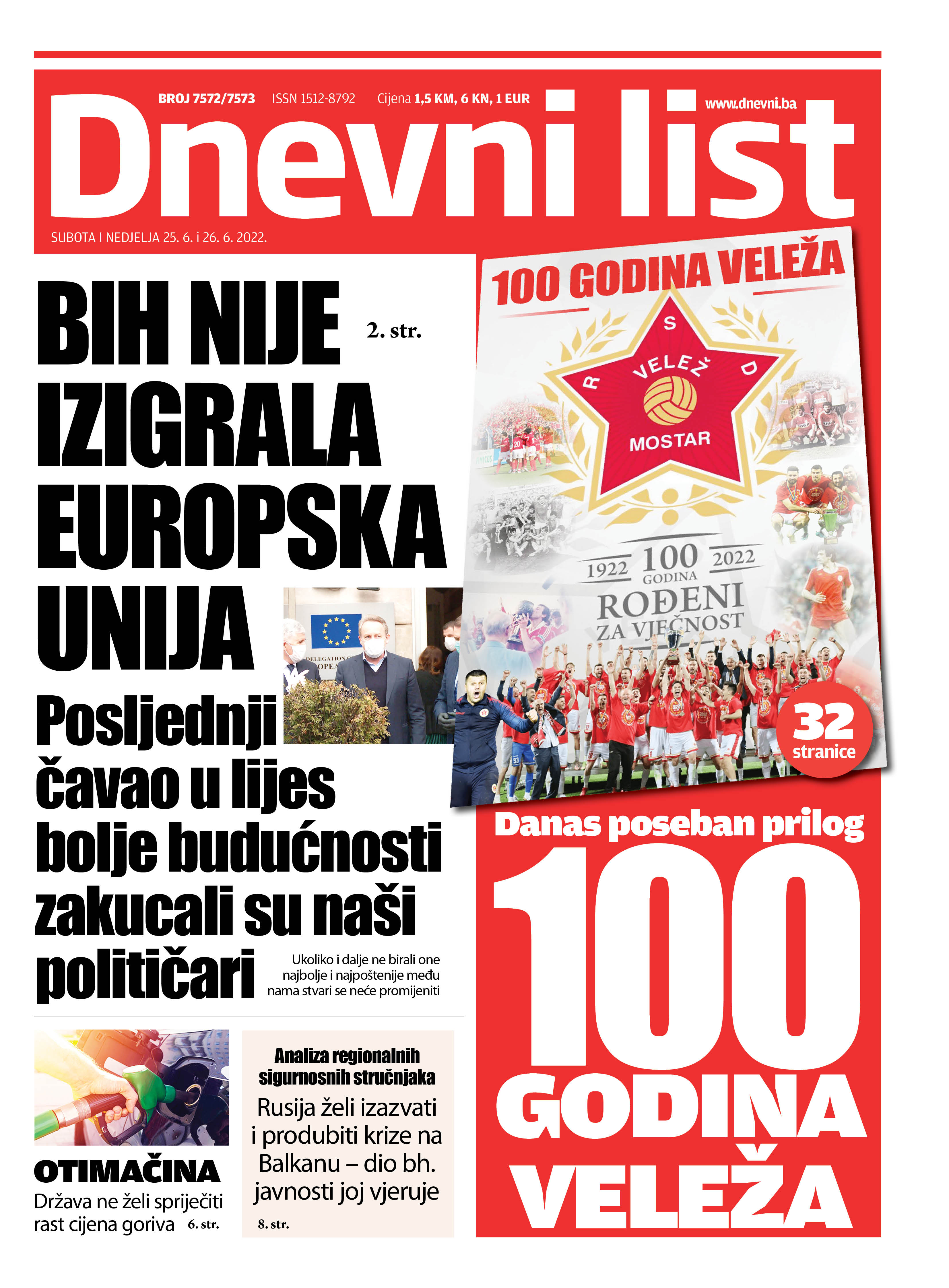 Ovog vikenda poseban prilog povodom 100 godina Veleža