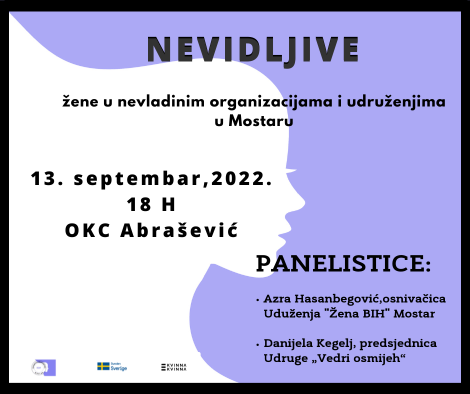 PANEL DISKUSIJA: "Nevidljive žene u nevladinim organizacijama i udruženjima u  Mostaru"