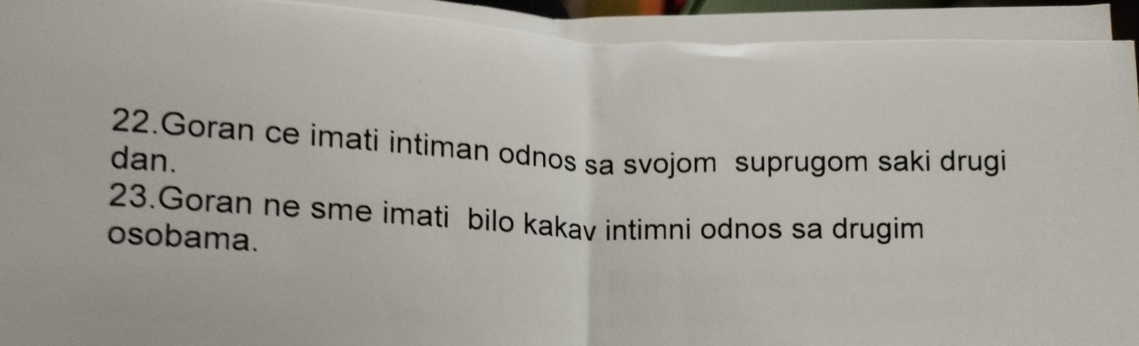 Predbračni ugovor hit na društvenim mrežama: Intimni odnos svaki drugi dan