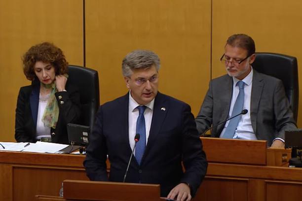 Plenković u Saboru: RH izlobirala nametanje izmjena Izbornog zakona BiH