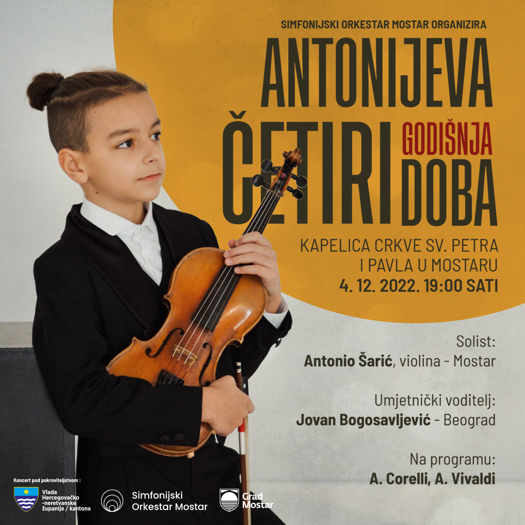 U nedjelju koncert ANTONIJEVA ČETIRI GODIŠNJA DOBA