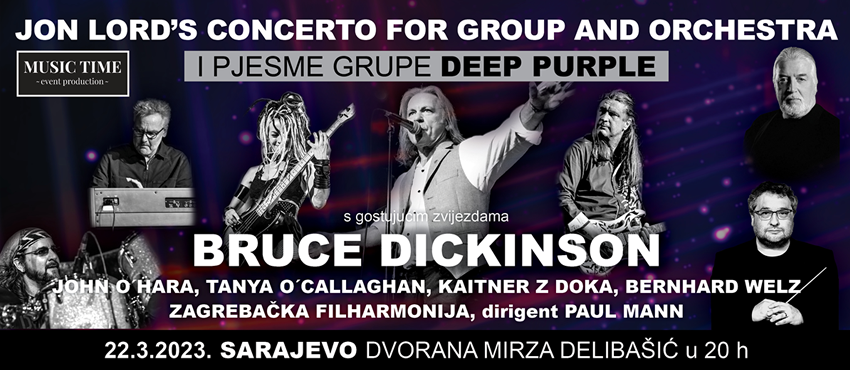 Bruce Dickinson će u Sarajevu izvesti repertoar Deep Purplea sa Zagrebačkom filharmonijom