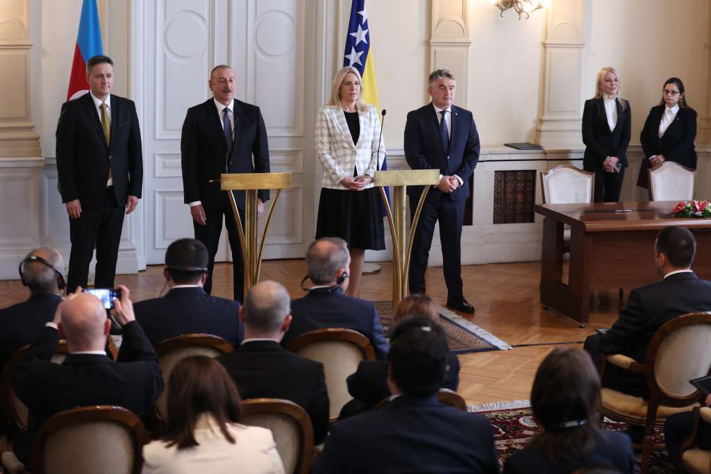 Aliyev sa članovima Predsjedništva BiH: BiH i Azerbejdžan su istinski strateški partneri (VIDEO)