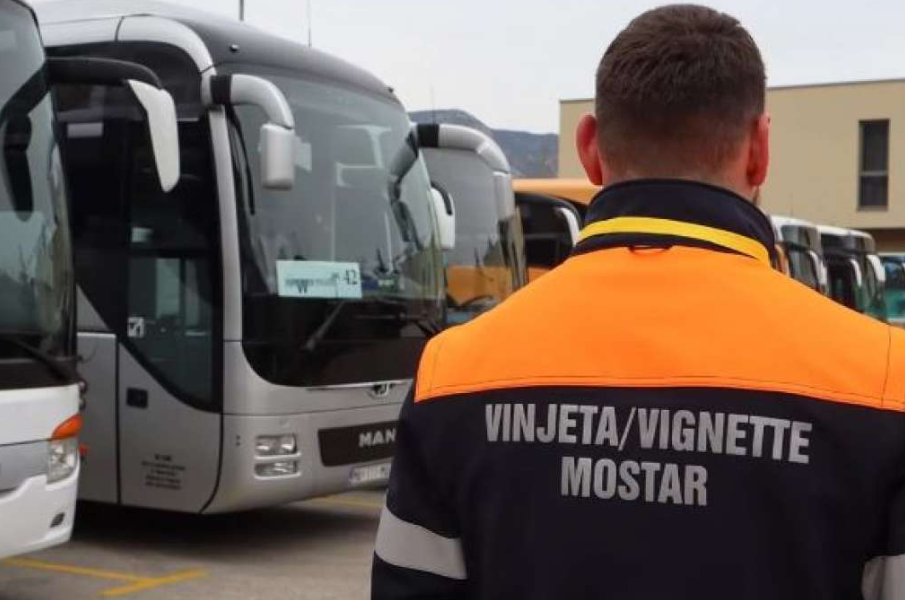 Više od 350 tisuća KM od prodaje vinjeta za turističke autobuse u Mostaru