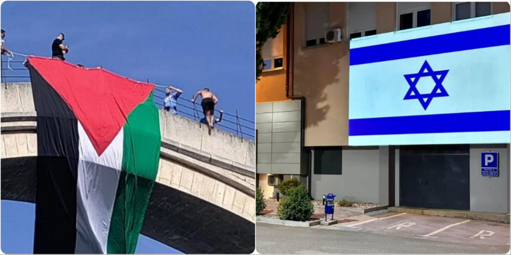 <strong>U Mostaru 'rat' zastavama Izraela i Palestine<br><br></strong>