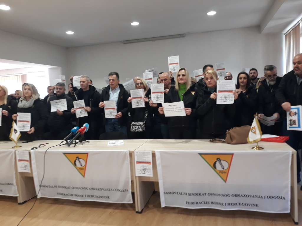 Prosvjetni radnici u KS 14. veljače izlaze na prosvjede